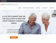 Tablet Screenshot of lifesettlements.com